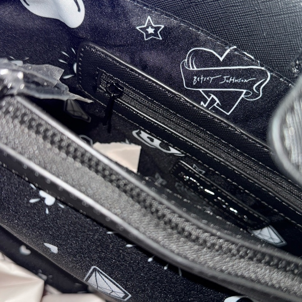 Betsey Johnson Black Embossed Shoulder Bag - Picture 7 of 15